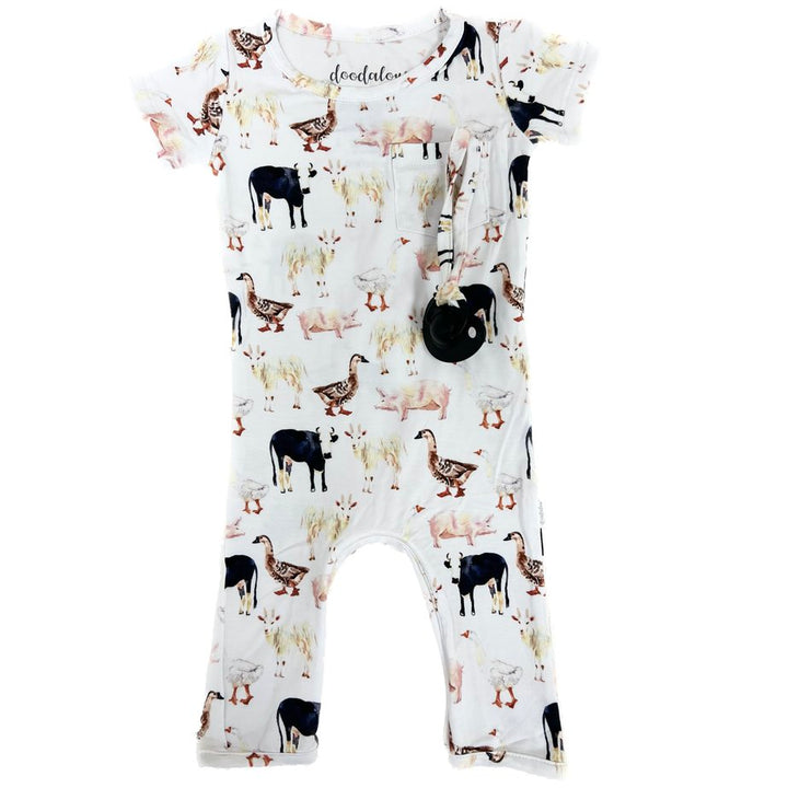 Doodalou Bamboo Baby Short Sleeve Romper