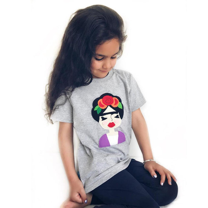 Frida - Pre Schoolers Shirt - Pink and Gray