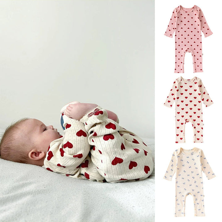 Baby Long Sleeves Cute Geometric Pattern Rompers