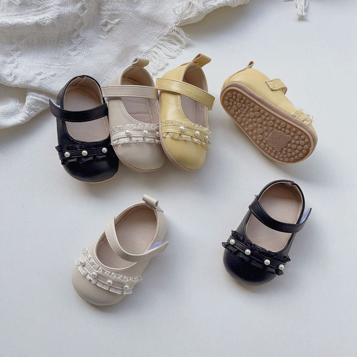 Baby Girl Beaded Toddler Soft-Sole Shoes