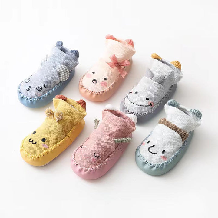 Baby Cartoon Embroidered Non-Slip Shoes