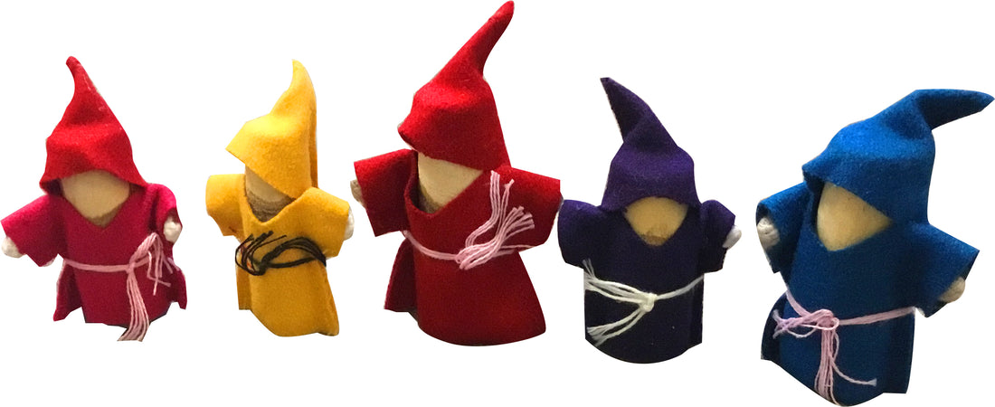 Baby WOODEN GNOMES Toys SET OF 5