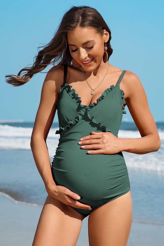 Ruch Floral Pregnancy Swimwear