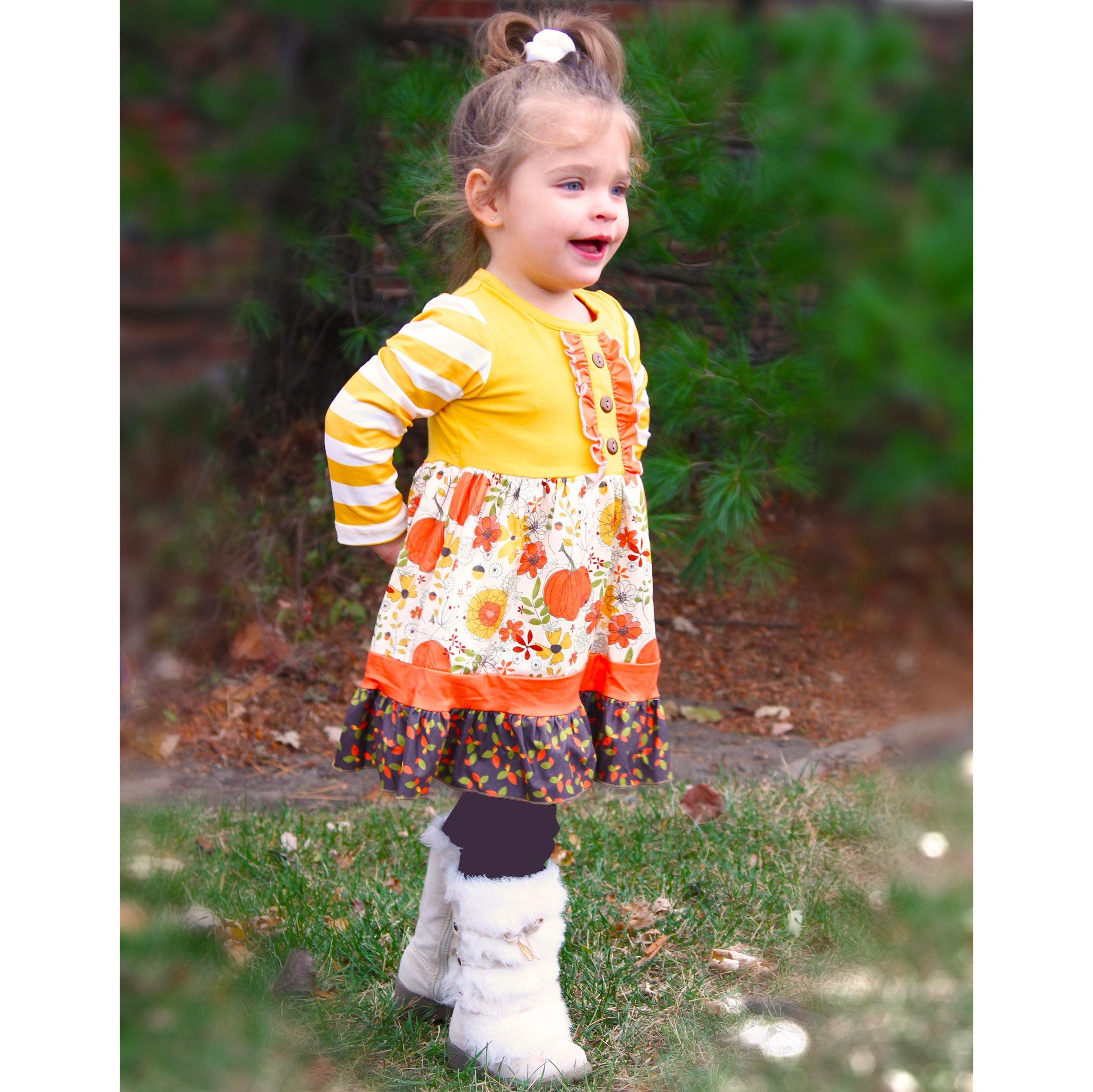 Toddler Girls Knit Fall Long Sleeve Dress