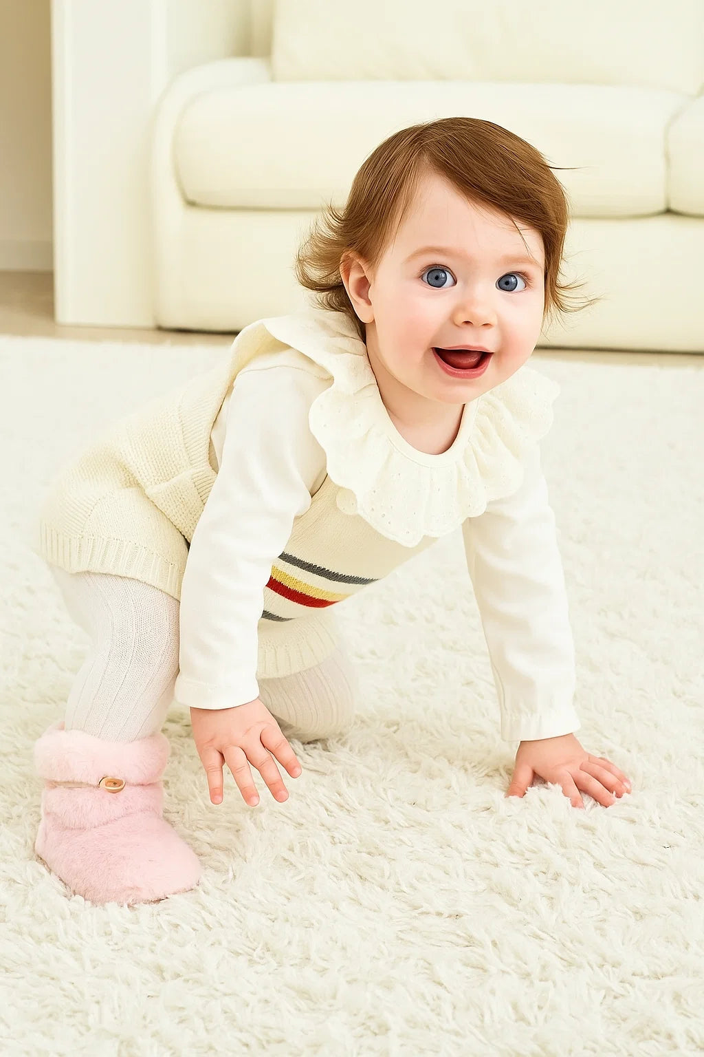 Newborn Baby Solid Color Warm Shoes