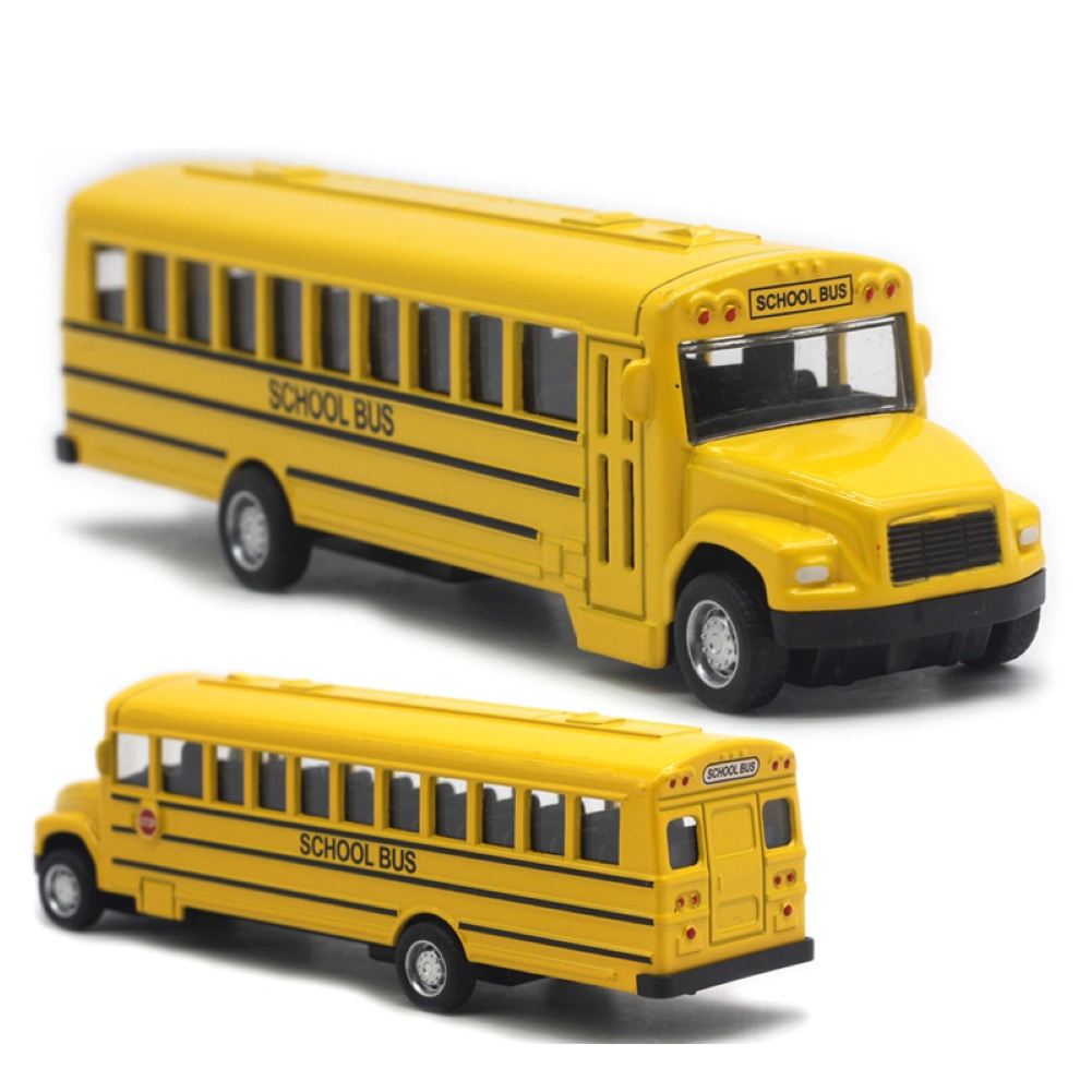 Alloy School Bus Model Car Baby Toy
