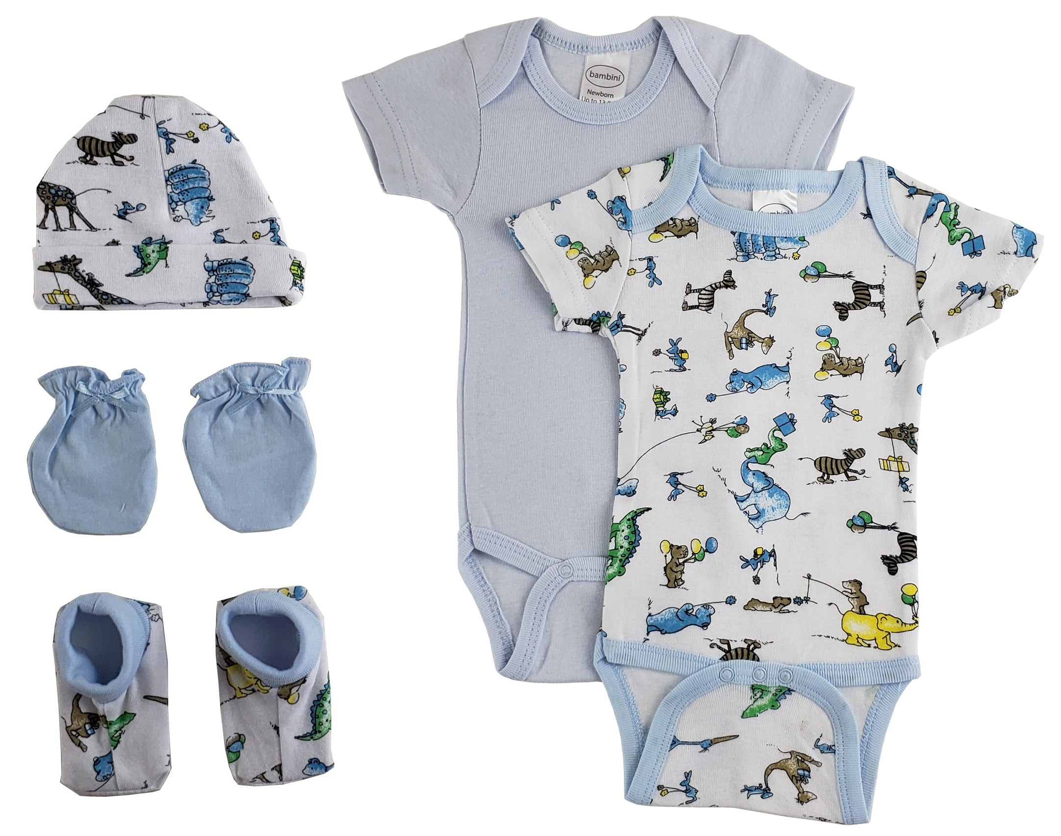 Newborn Baby Boys 5 Pc Layette Clothing