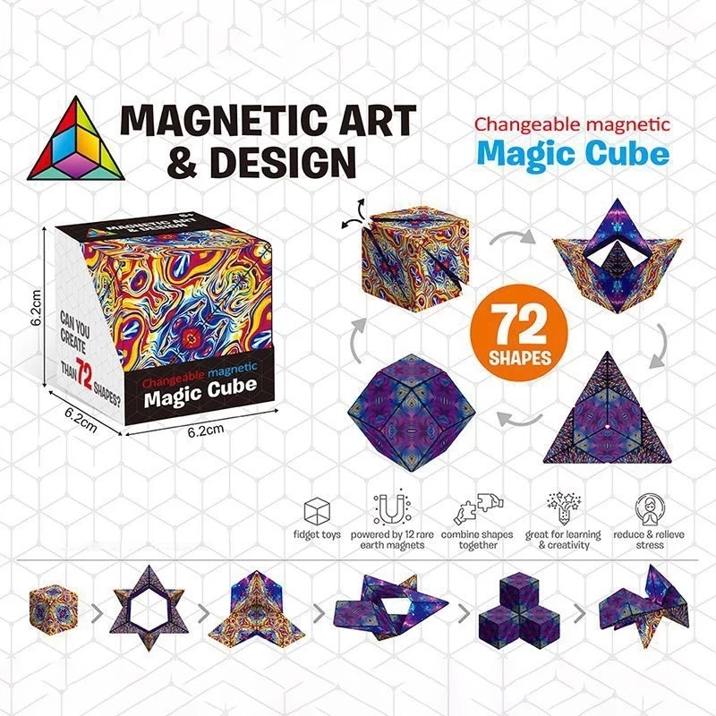 3D Changeable Magnetic Magic Cube Toy