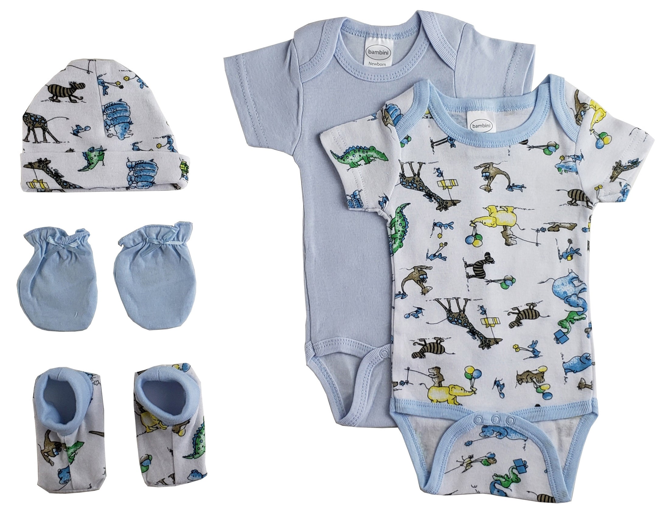 Newborn Baby Boys 5 Pc Layette Clothing