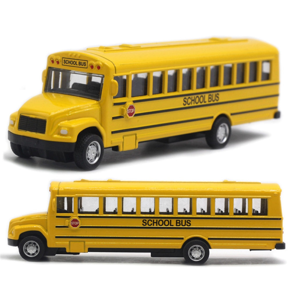Alloy School Bus Model Car Baby Toy