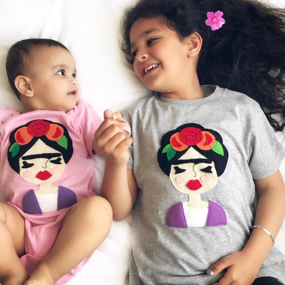 Frida - Pre Schoolers Shirt - Pink and Gray