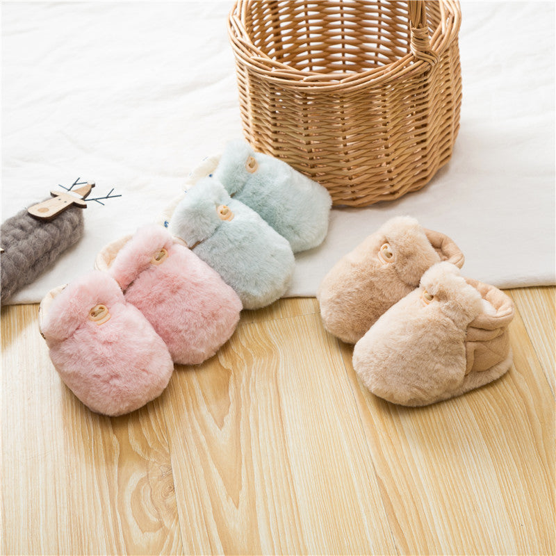 Newborn Baby Solid Color Warm Shoes