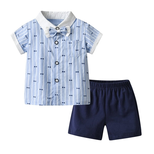 Baby Boy Bow-Tie Print Top Clothing