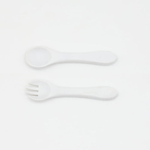 Baby Food Training Silicone Spoon Fork Sets