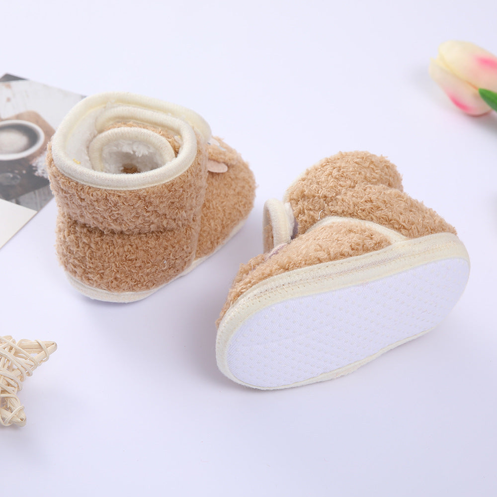 Baby Cartoon Embroidery Thickened Shoes