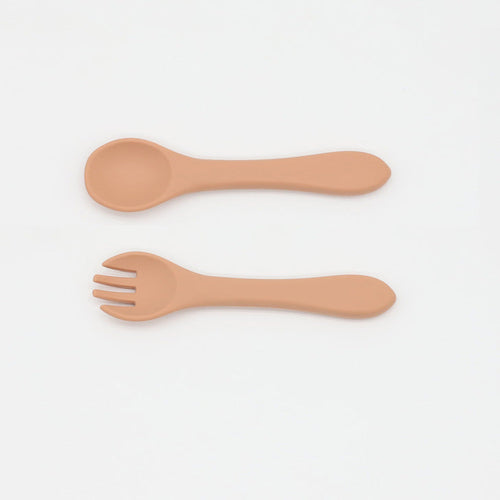 Baby Food Training Silicone Spoon Fork Sets