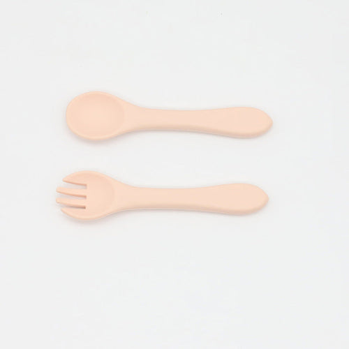 Baby Food Training Silicone Spoon Fork Sets