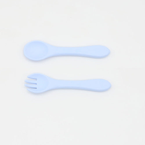 Baby Food Training Silicone Spoon Fork Sets