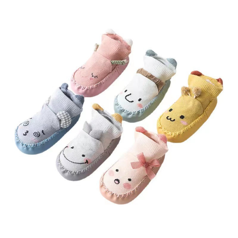 Baby Cartoon Embroidered Non-Slip Shoes