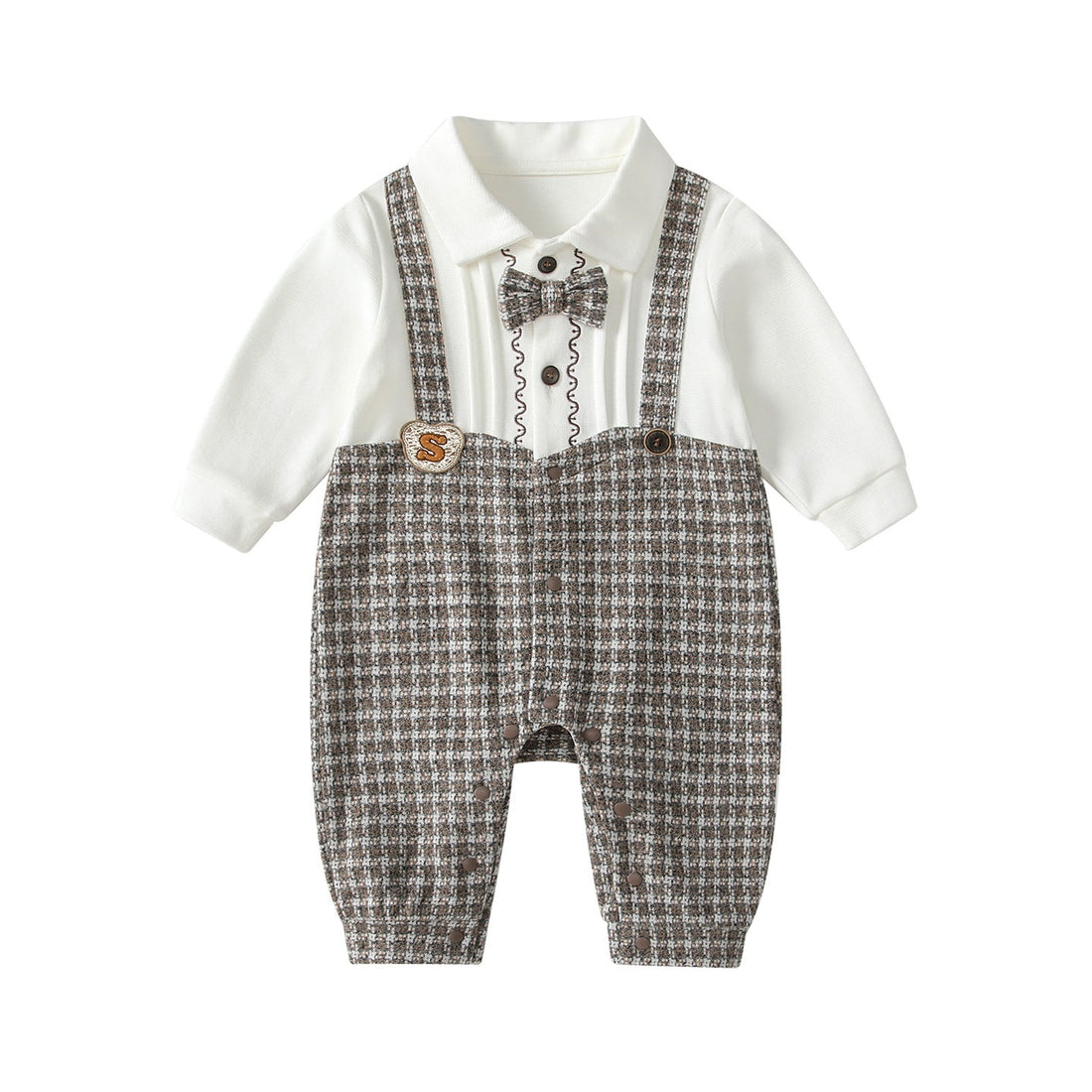 Autumn Patchwork Plaid Rompers