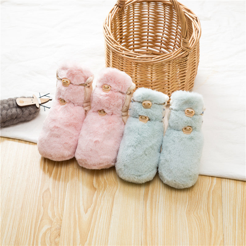 Newborn Baby Solid Color Warm Shoes