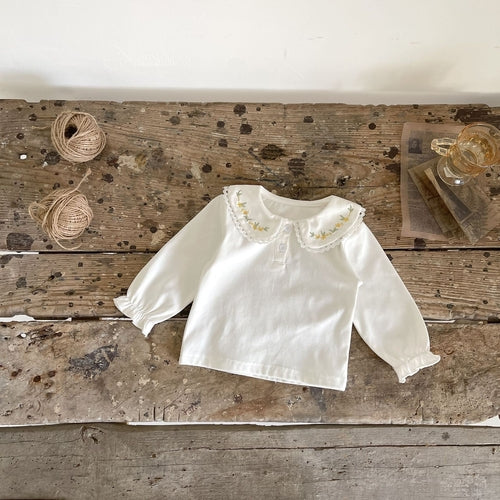 Baby Girls Long Sleeves Simple Top Clothes