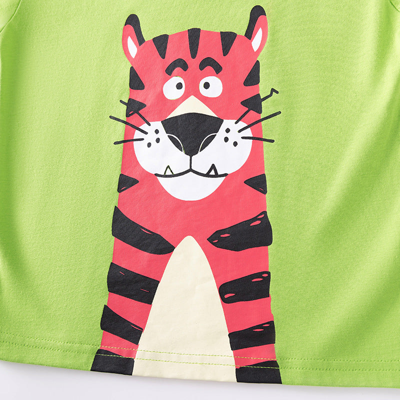 Kids Boys Crew Neck Long Sleeves Shirt