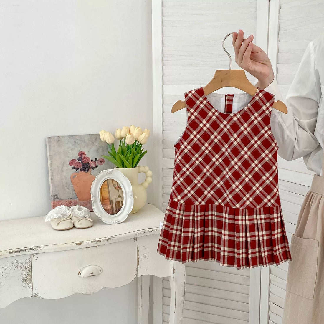 Kids Girls Cherry Pattern Long Sleeves Beige Clothing