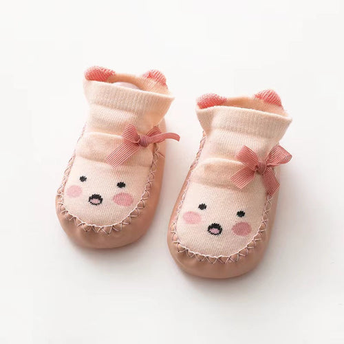 Baby Cartoon Embroidered Non-Slip Shoes