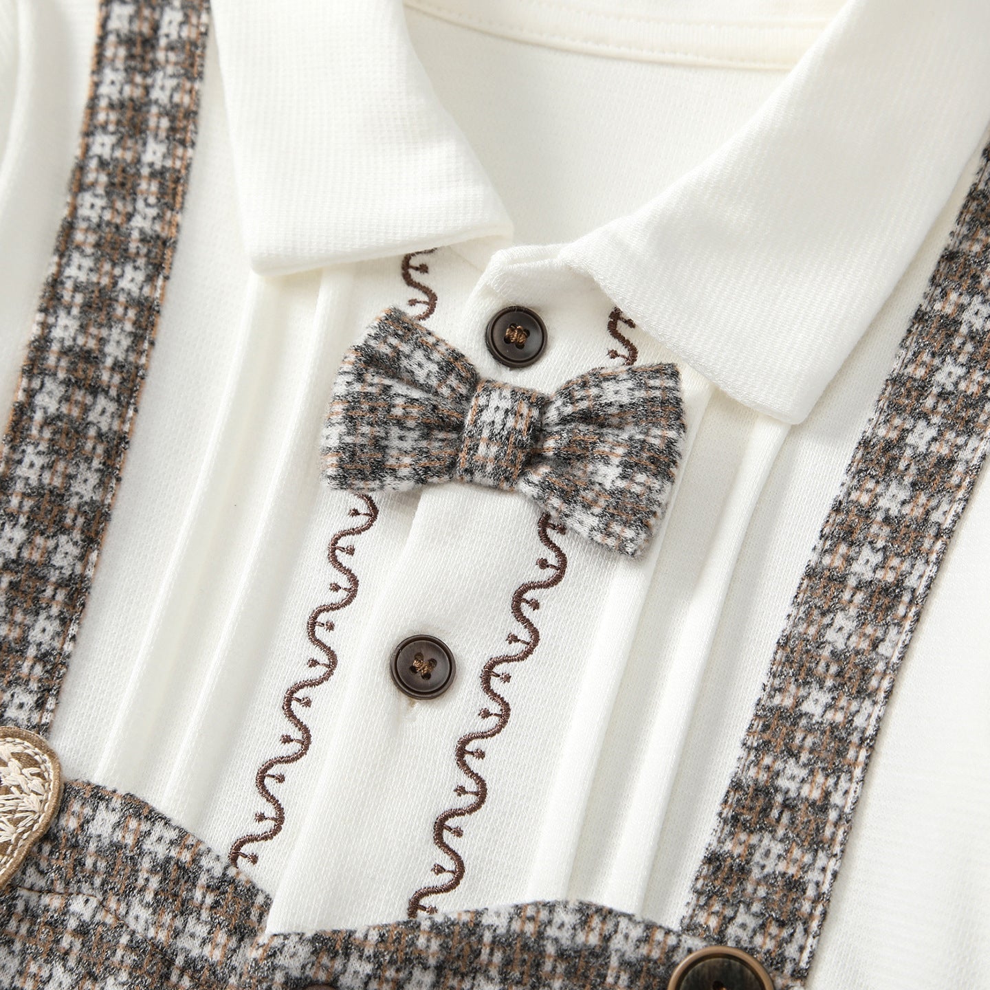 Autumn Patchwork Plaid Rompers