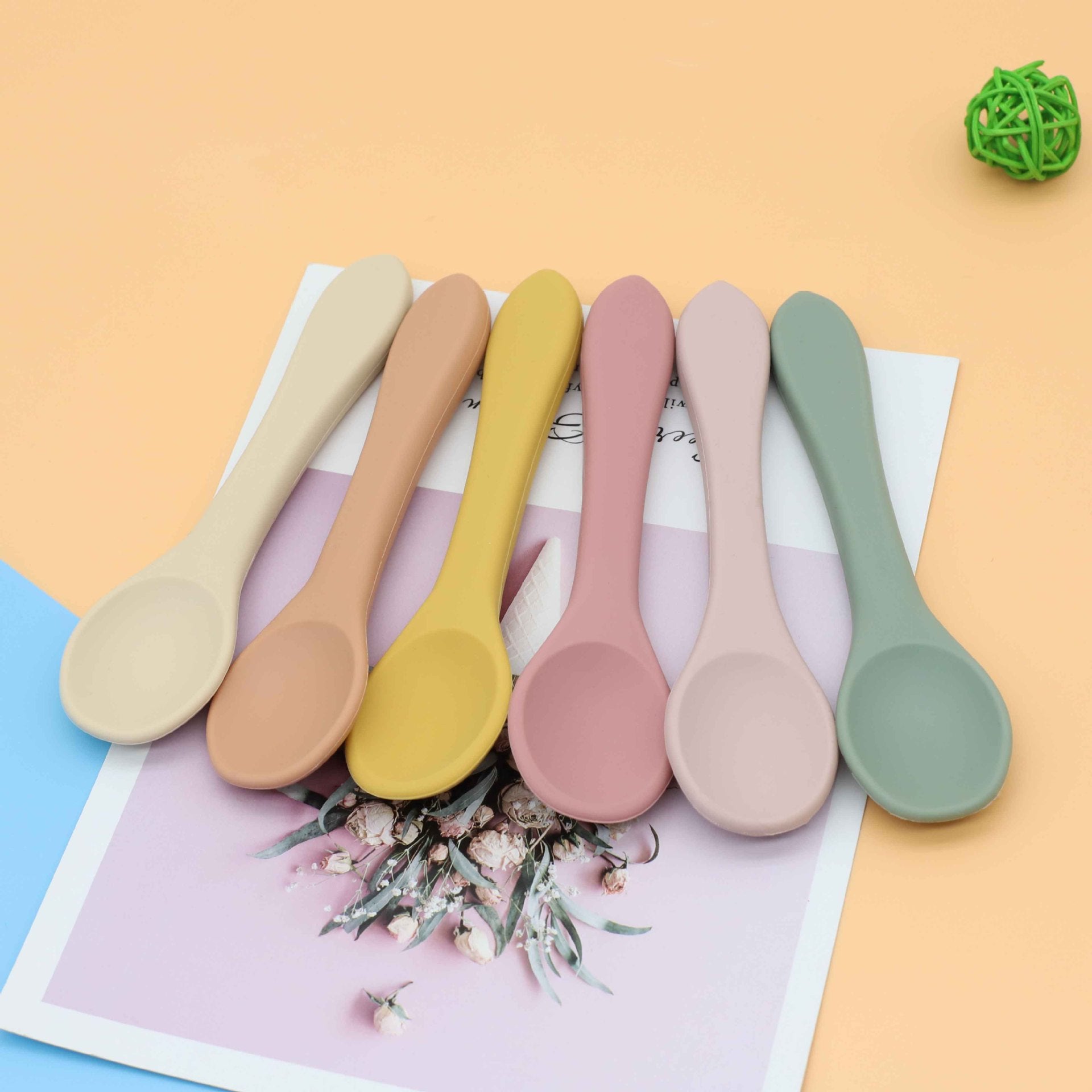 Baby Food Training Silicone Spoon Fork Sets