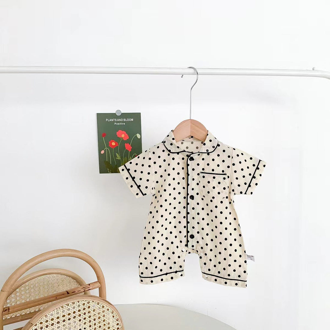 Baby Boy Breasted Design Short Rompers
