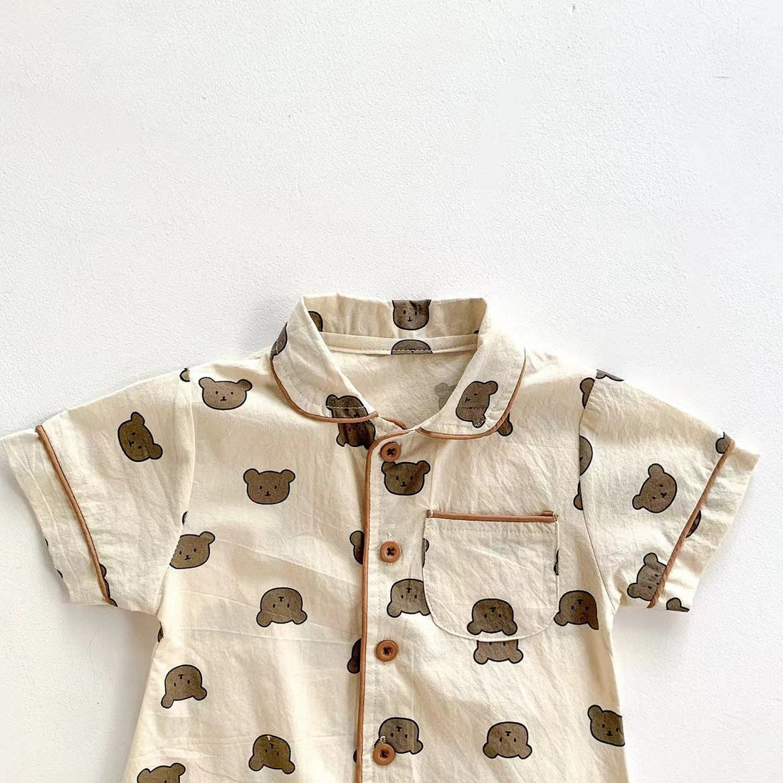 Baby Boy Breasted Design Short Rompers