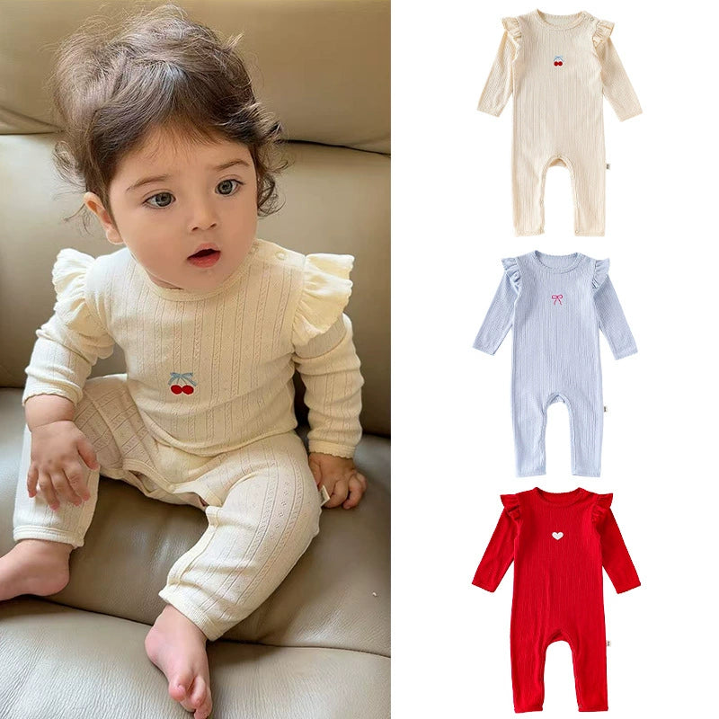 Long Sleeves Casual Simple Pattern Rompers