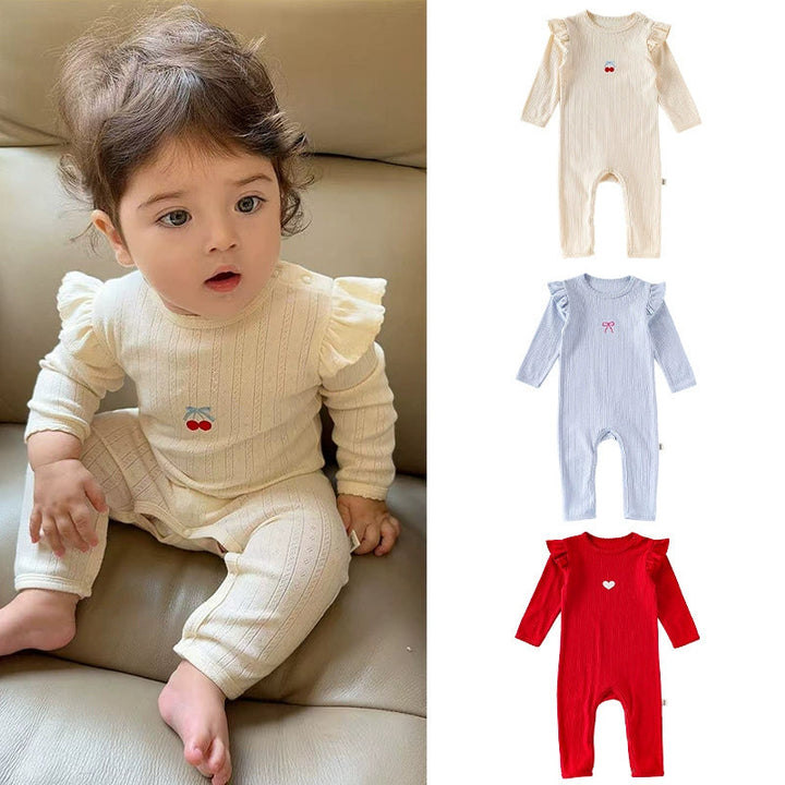 Long Sleeves Casual Simple Pattern Rompers