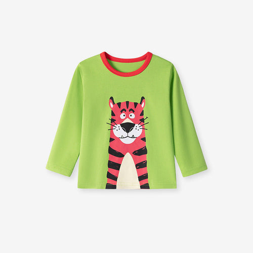 Kids Boys Crew Neck Long Sleeves Shirt