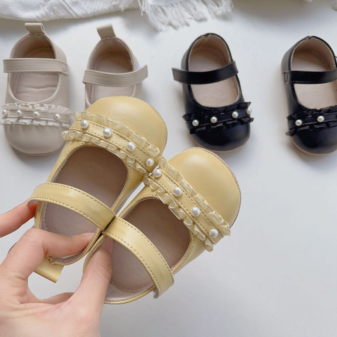 Baby Girl Beaded Toddler Soft-Sole Shoes
