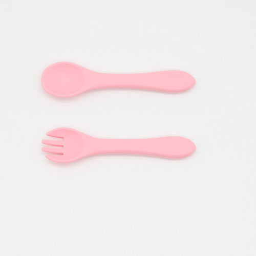 Baby Food Training Silicone Spoon Fork Sets
