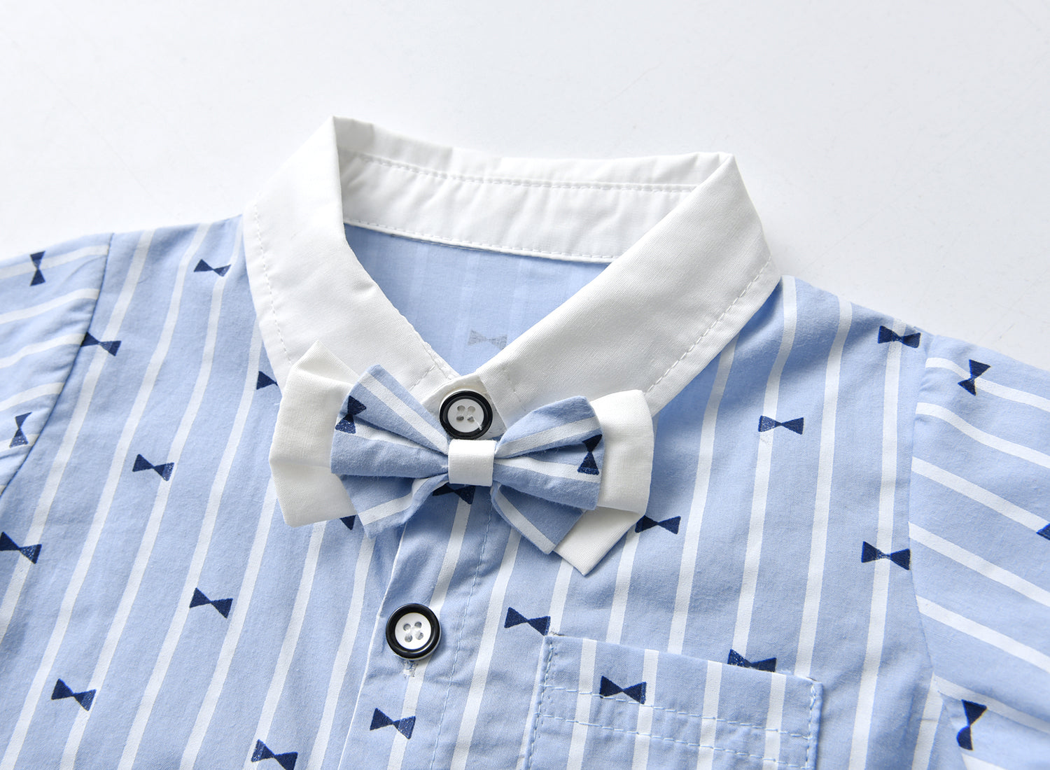 Baby Boy Bow-Tie Print Top Clothing
