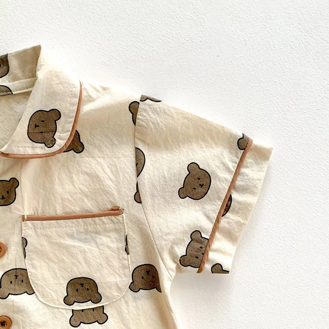 Baby Boy Breasted Design Short Rompers