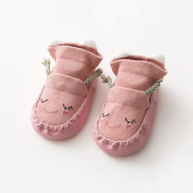 Baby Cartoon Embroidered Non-Slip Shoes