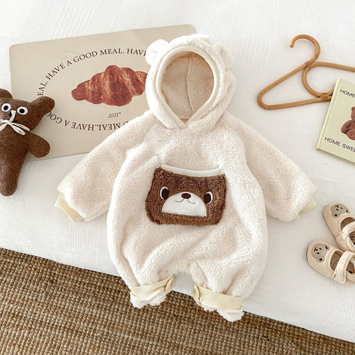 Baby Cartoon Pattern Pocketed Rompers