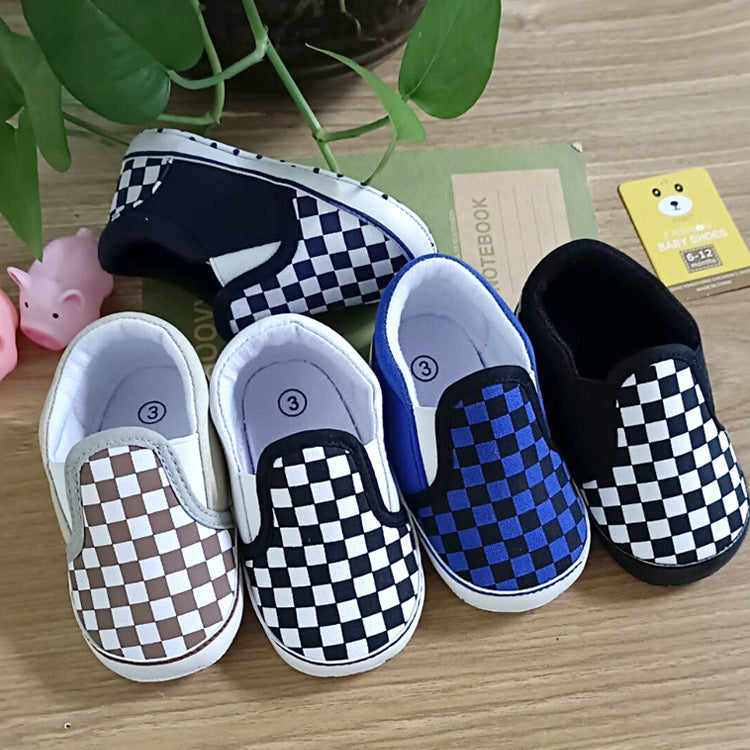 Baby Checker Soft Toddler Canvas Shoes