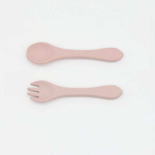 Baby Food Training Silicone Spoon Fork Sets