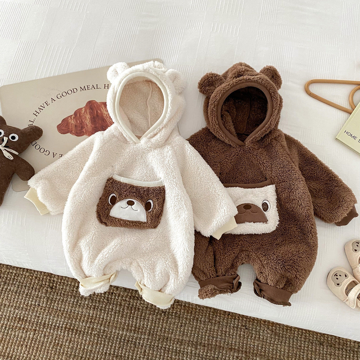 Baby Cartoon Pattern Pocketed Rompers